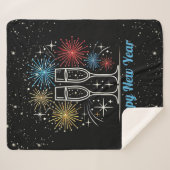 Midnight Sparkle viering Sherpa Deken (Voorkant (horizontaal))