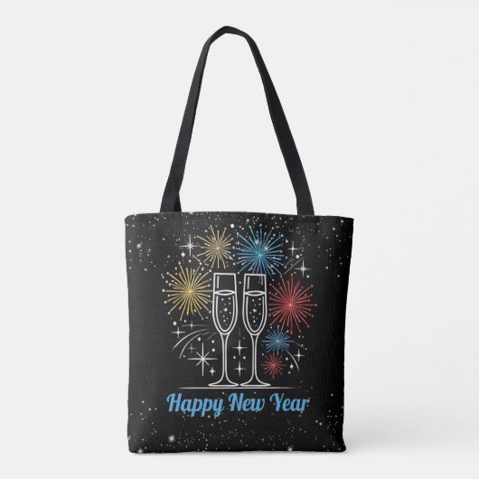 Midnight Sparkle viering Tote Bag (Achterkant)