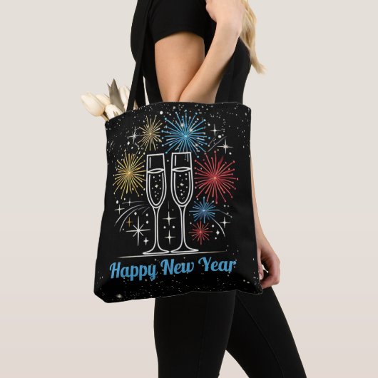 Midnight Sparkle viering Tote Bag (Dichtbij)