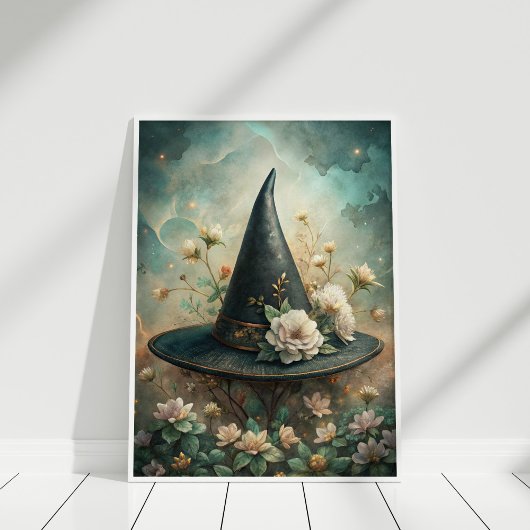 Midnight Spell - Boho Witch Pet Wall Art Poster