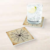 Midnight Spinner - Halloween Glazen Onderzetter (Schuin)