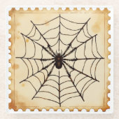 Midnight Spinner - Halloween Glazen Onderzetter (Voorkant)