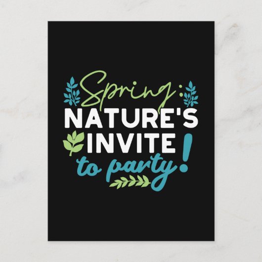 Midnight Spring Revelry 'Natuur nodigt uit om te f Briefkaart (Voorkant)