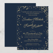 Midnight Stars Twinkle Sky Sweet Zestien Verjaarda Kaart (Voorkant / Achterkant)