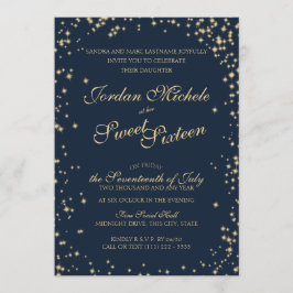 Midnight Stars Twinkle Sky Sweet Zestien Verjaarda Kaart