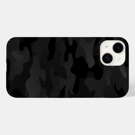 Midnight Stealth Urban Camo Zwarte houtskool Case-Mate iPhone Case (Achterkant (horizontaal))