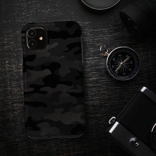 Midnight Stealth Urban Camo Zwarte houtskool Case-Mate iPhone Case