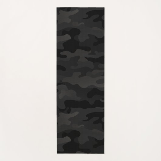 Midnight Stealth Urban Camo Zwarte houtskool Yogamat (Voorkant)