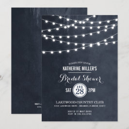 Midnight String Lights bruids douche uitnodiging
