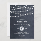 Midnight String Lights Housewarming Party Uitnodig Kaart (Voorkant)