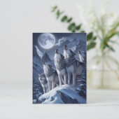 Midnight Summit Wolves Trio Briefkaart (Staand voorkant)