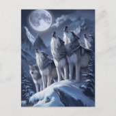 Midnight Summit Wolves Trio Briefkaart (Voorkant)