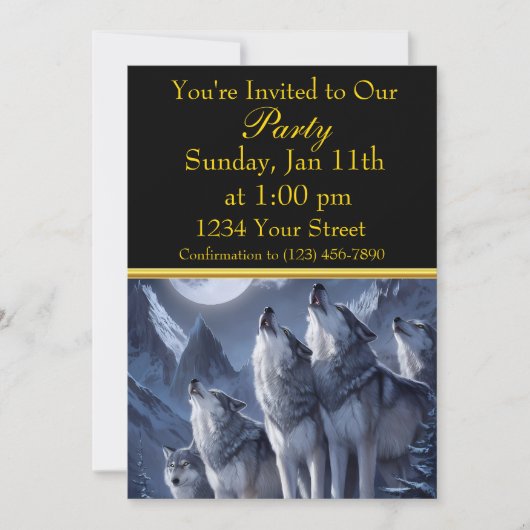 Midnight Summit Wolves Trio Kaart (Voorkant)