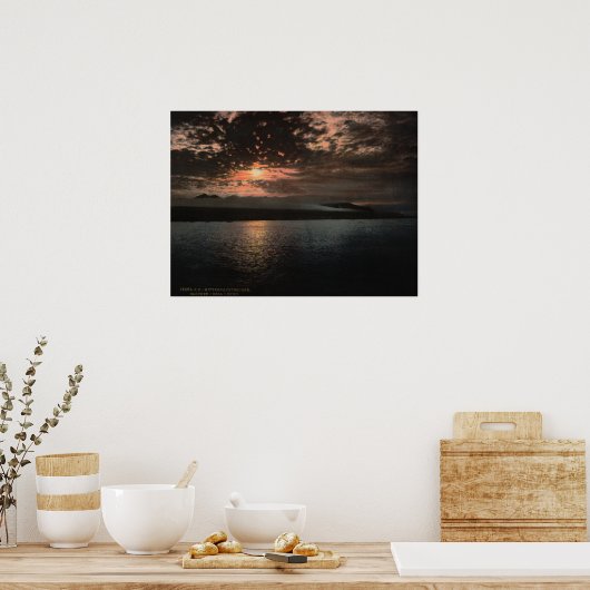 Midnight Sun, Bell Sound, Noorwegen Poster (Keuken)