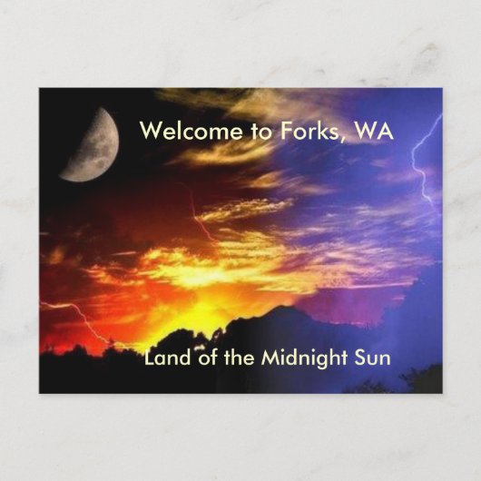 Midnight Sun Briefkaart (Voorkant)