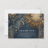 Midnight Sun Celestial Wedding Bedankkaart (Voorkant)