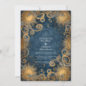 Midnight Sun Celestial Wedding Kaart (Voorkant)
