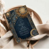 Midnight Sun Celestial Wedding Kaart