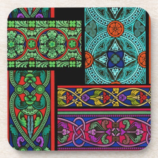 Midnight Sun Glas in lood Onderzetter (Voorkant)