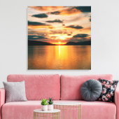 Midnight Sun, Noord-Noorwegen Canvas Afdruk (Insitu (Woonkamer))