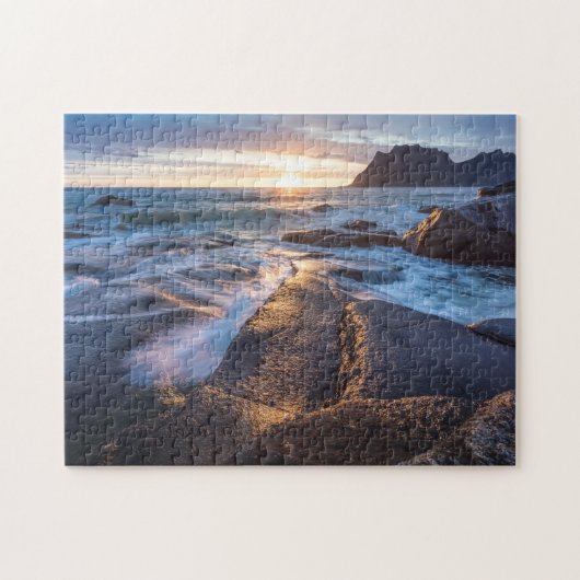Midnight Sun Noorwegen Legpuzzel (Horizontaal)