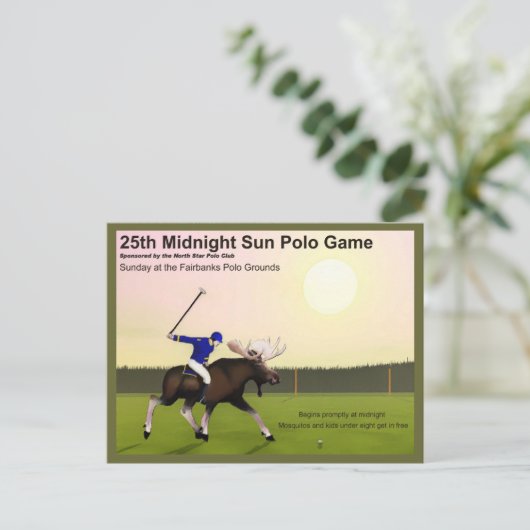 Midnight Sun Polo Briefkaart (Staand voorkant)