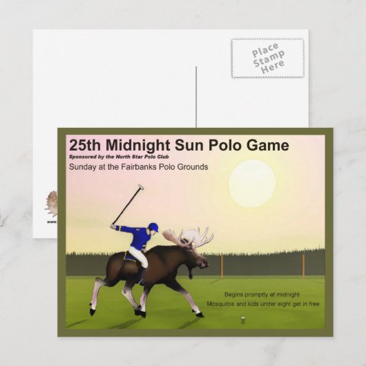Midnight Sun Polo Briefkaart (Voorkant / Achterkant)