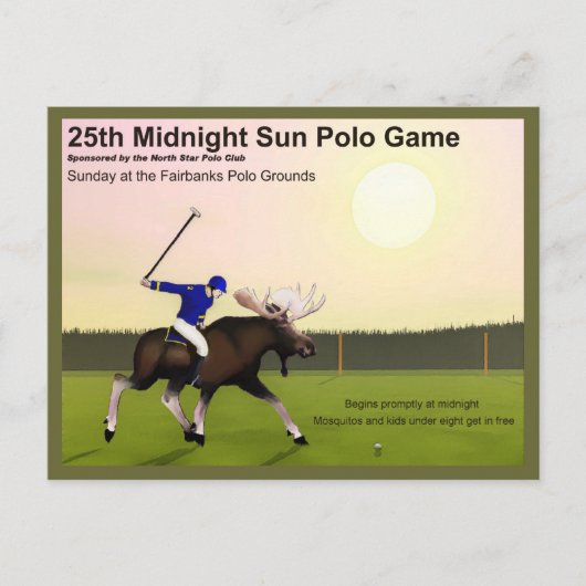 Midnight Sun Polo Briefkaart (Voorkant)