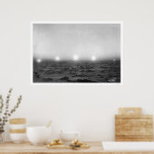 Midnight Sun Time Lapse 1911 Poster (Keuken)