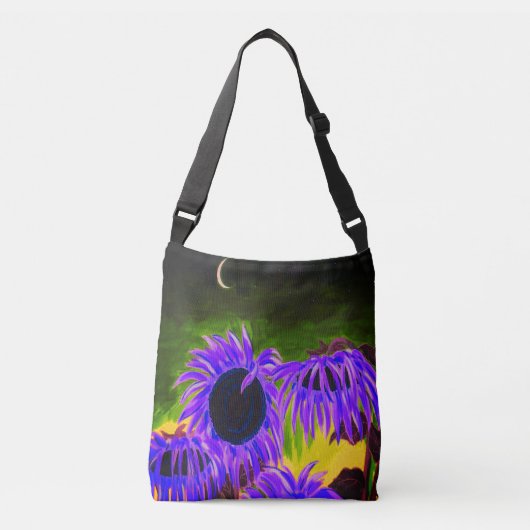 Midnight Sunflower Crossbody Bag Tas (Voorkant)