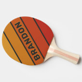 Midnight Sunset Bold Gestreept met Naam Tafeltennisbatje (Zijkant)