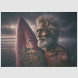 Midnight Surfboard en Surfer Decoupage Papier