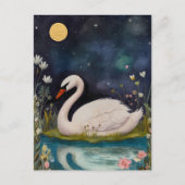 Midnight Swan-Briefkaart Briefkaart (Voorkant)