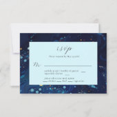 Midnight Swirls Wedding RSVP Kaart (Voorkant)