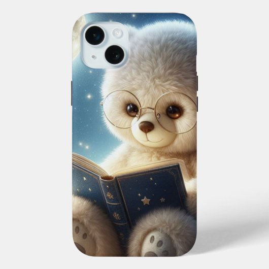 Midnight Tales Plush Teddy Bear iPhone Case (Achterkant)