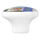 Midnight the Ameraucana champion kip knob pull Keramische Knop (Zijkant)