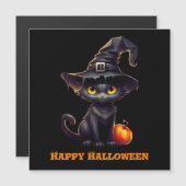 Midnight The Witchy Black Cat Halloween (Voorkant / Achterkant)
