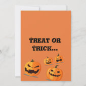 Midnight The Witchy Black Cat Halloween uitnodigin (Achterkant)