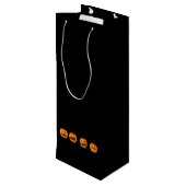 Midnight The Witchy Black Cat Halloween Wijn Cadeautas (Achterkant Gekanteld)