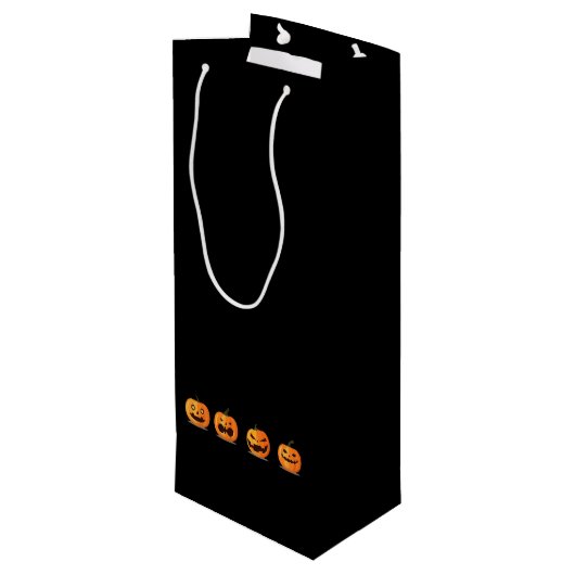 Midnight The Witchy Black Cat Halloween Wijn Cadeautas (Achterkant Gekanteld)