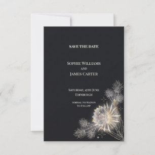 Midnight Thistle Celestial Trouwdatum Bespaar de D Save The Date