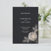 Midnight Thistle Celestial Trouwdatum Bespaar de D Save The Date (Staand voorkant)