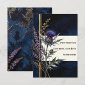 Midnight Thistle Koper Save The Date (Voorkant / Achterkant)