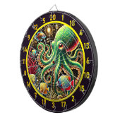 Midnight Tide Octopus Dartboard Dartbord (Voorkant Rechts)