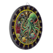 Midnight Tide Octopus Dartboard Dartbord (Voorkant Links)