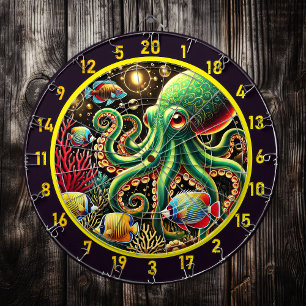 Midnight Tide Octopus Dartboard Dartbord