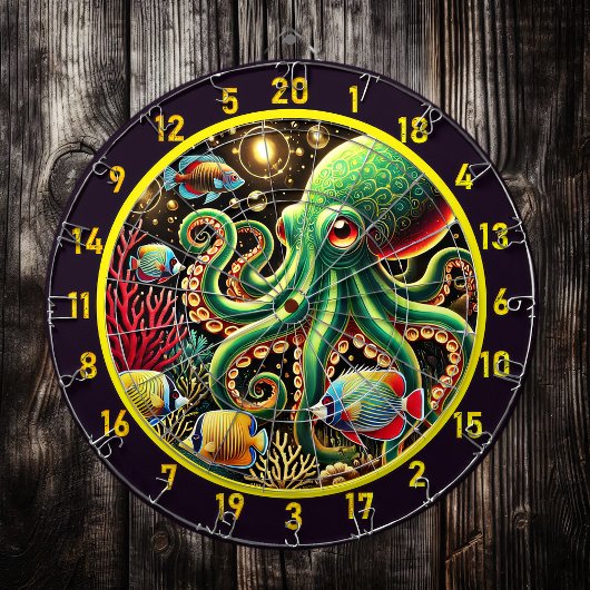 Midnight Tide Octopus Dartboard Dartbord