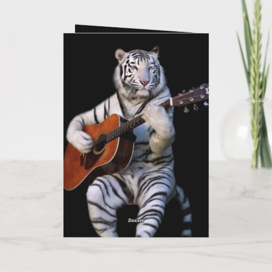 Midnight Tiger Melody – Elegant Card Kaart (Achterkant)