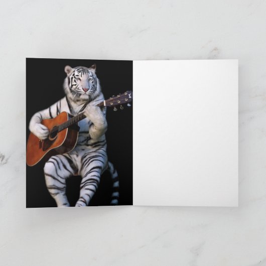 Midnight Tiger Melody – Elegant Card Kaart (Binnen)