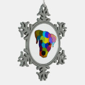 Midnight Tin Sneeuwvlok Ornament (Links)